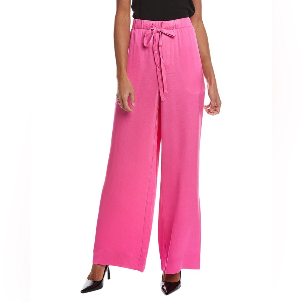 A.L.C Allie Tie Waist Wide Leg Pants Size 4 Pink Women’s High Rise